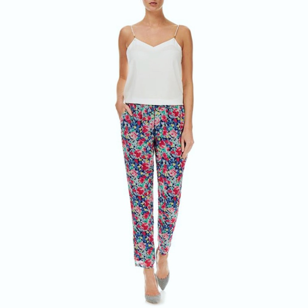 Joie Marcelina Floral Silk Pants